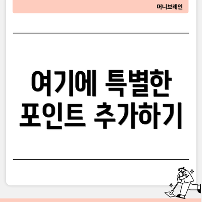 여기에 특별한 포인트 추가하기