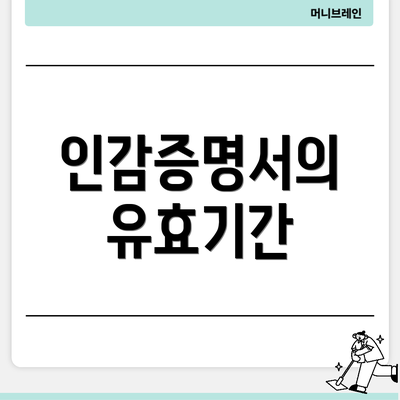 인감증명서의 유효기간