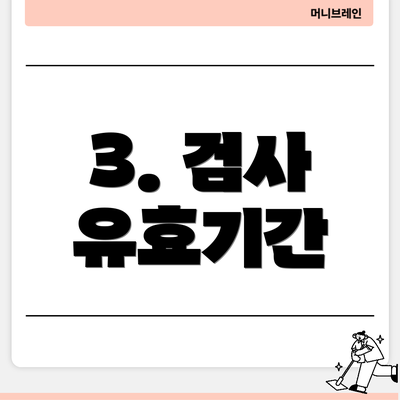 3. 검사 유효기간