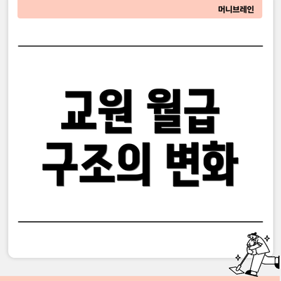 교원 월급 구조의 변화