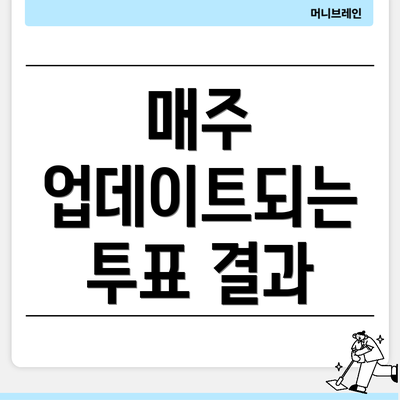 매주 업데이트되는 투표 결과