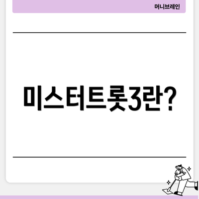 미스터트롯3란?