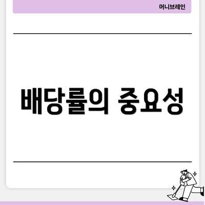 배당률의 중요성