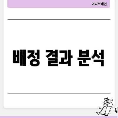 배정 결과 분석