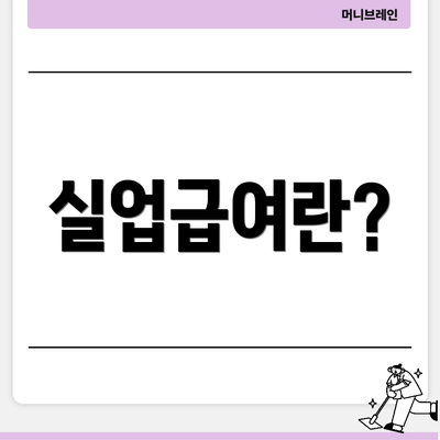 실업급여란?