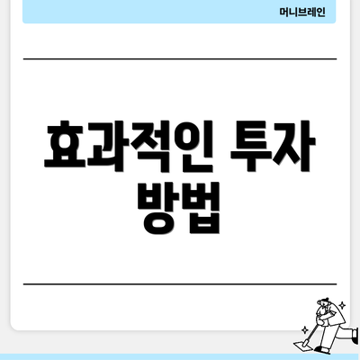 효과적인 투자 방법